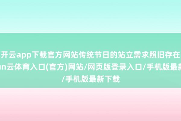 开云app下载官方网站传统节日的站立需求照旧存在-开yun云体育入口(官方)网站/网页版登录入口/手机版最新下载
