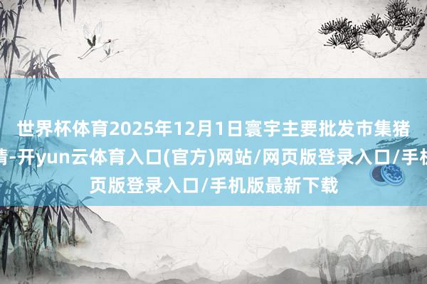 世界杯体育2025年12月1日寰宇主要批发市集猪肋排价钱行情-开yun云体育入口(官方)网站/网页版登录入口/手机版最新下载